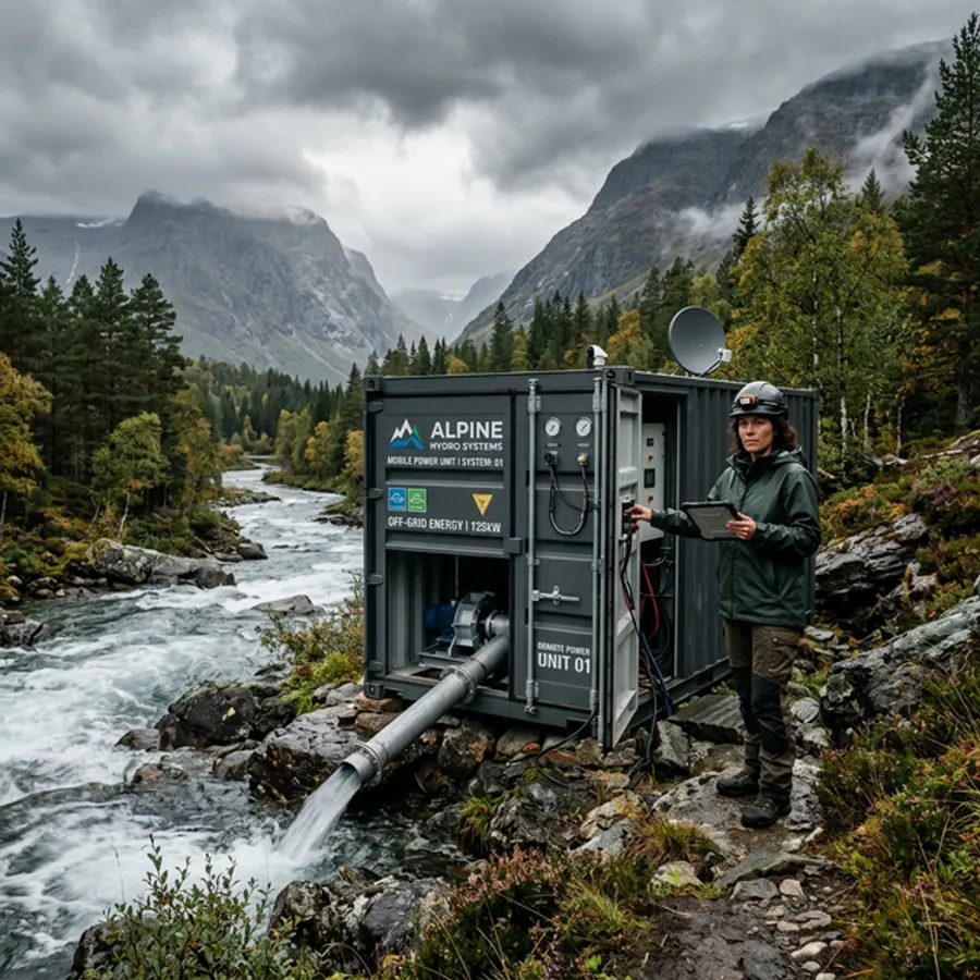 Mobilna elektrownia wodna closed-loop a fotowoltaika